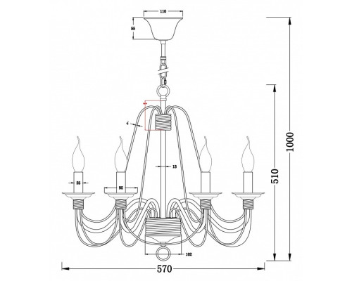 Подвесная люстра Freya Velia FR2046-PL-06-BR