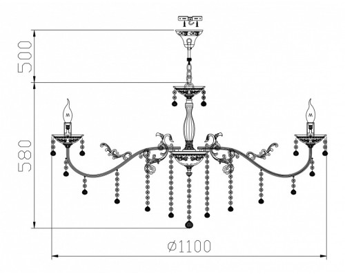 Подвесная люстра Maytoni Bellona ARM386-12-W