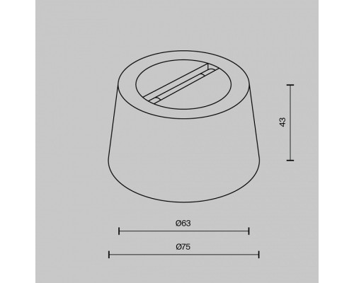 Основание для трека-ремня Maytoni Accessories for system Parity TRA130CRDuo-B