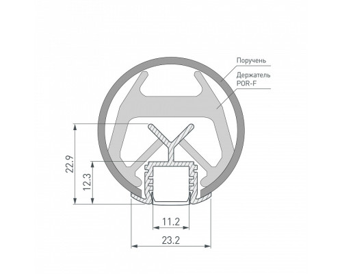 Профиль встраиваемый Arlight KLUS-POR-F-1000 ANOD 019181