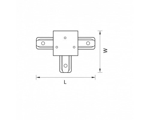 Соединитель T-образный для треков Lightstar Barra 501137