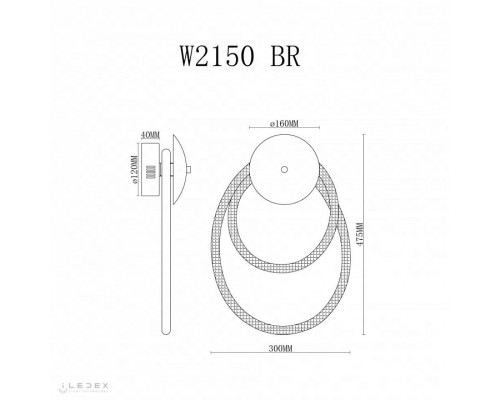 Бра iLedex Cross W2150 BR