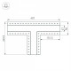 Соединитель угловой T-образный накладной Arlight S-LUX 030107