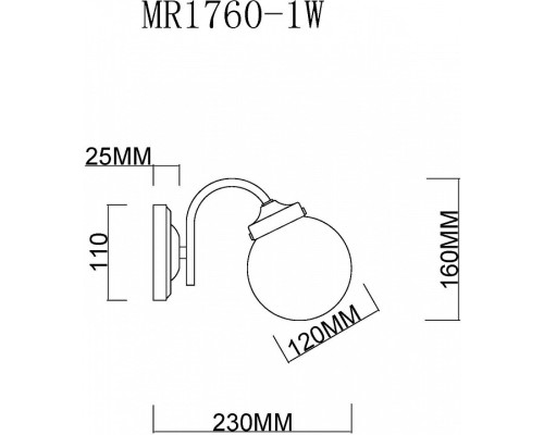 Бра MyFar Easy MR1760-1W