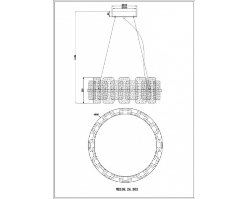 Подвесной светильник Wertmark Nelly WE158.24.303