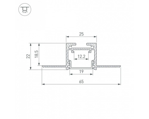 Профиль встраиваемый Arlight SL-LINIA 043118
