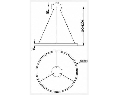 Подвесной светильник Maytoni Rim 1 MOD058PL-L42W3K