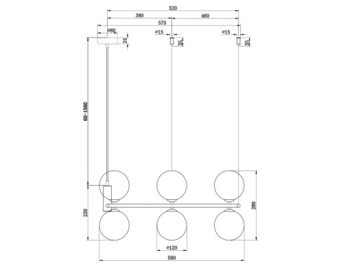 Подвесная люстра Maytoni Ring MOD013PL-06B