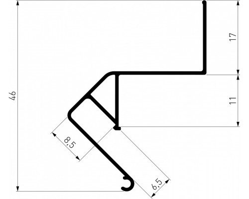 Профиль для контурной подсветки натяжного потолка Elektrostandard LL-2-ALP020 a064132