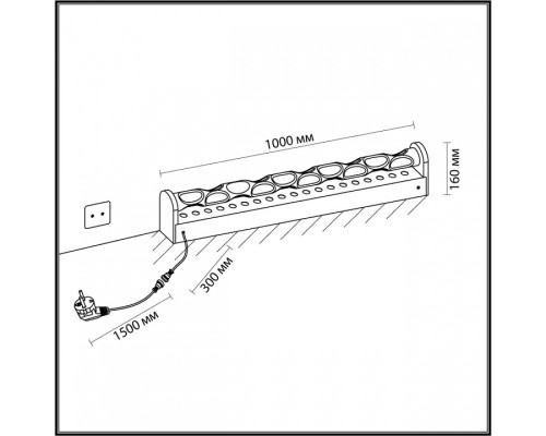 Наземный низкий светильник Odeon Light Waterfall 7027/72FL