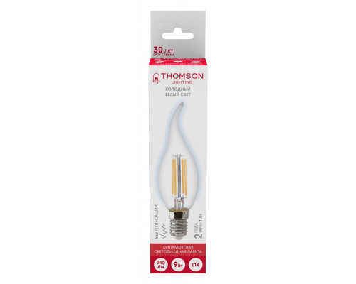 Лампа светодиодная Thomson Filament TAIL Candle E14 9Вт 6500K TH-B2387