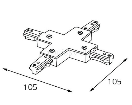 Соединитель X-образный для треков Italline WSO WSO 75 white