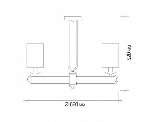 Люстра на штанге Escada Eclipse 10166/5PL Brass