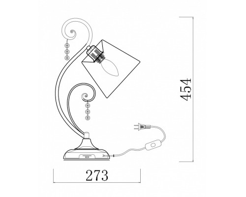 Настольная лампа декоративная Freya Lorette FR2406-TL-01-WG