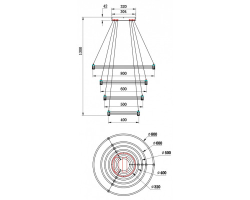 Подвесной светильник Stilfort Tooring 4006/05/04P