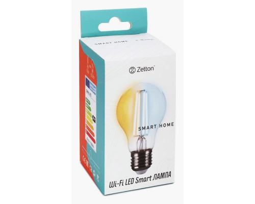 Лампа светодиодная с управлением через Wi-Fi Zetton Smart Wi-Fi Bulb E27 5Вт 2200-6500K ZTSHLBWCWE271RU