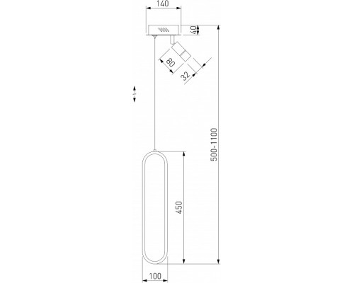 Подвесной светильник Eurosvet Spire 90269/1 черный/золото