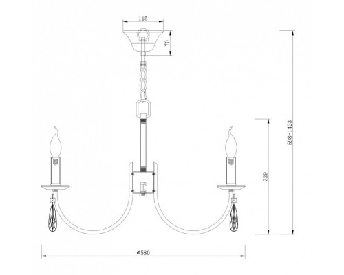 Подвесная люстра Freya Forte FR1006PL-06N