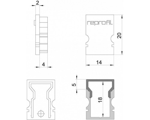 Набор из 10 заглушек для профиля Deko-Light H-AU-02-08 979101