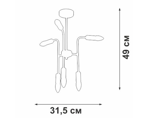 Люстра на штанге Vitaluce V3022 V3022-1/6PL