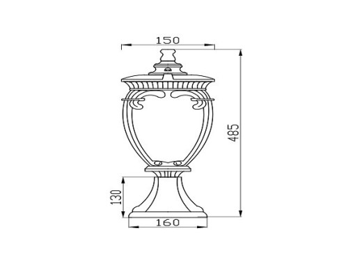 Наземный низкий светильник Maytoni Fleur O414FL-01GB