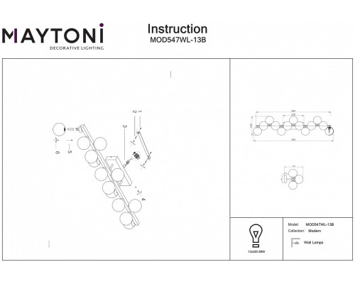 Бра Maytoni Dallas MOD547WL-13B