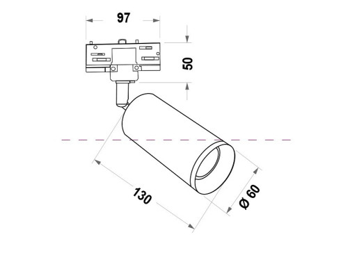 Светильник на штанге Maytoni Focus TR028-3-GU10-B