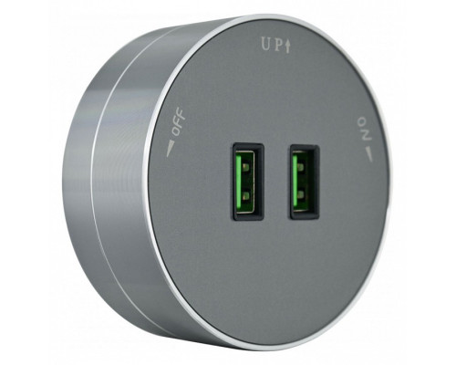 Розетка 2xUSB на треке Arte Milano Am-track-sockets 380011TS/USBx2 Grey