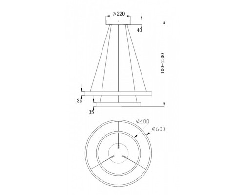 Подвесной светильник Maytoni Rim MOD058PL-L55BS4K